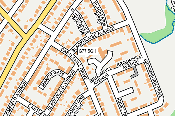 G77 5GH map - OS OpenMap – Local (Ordnance Survey)