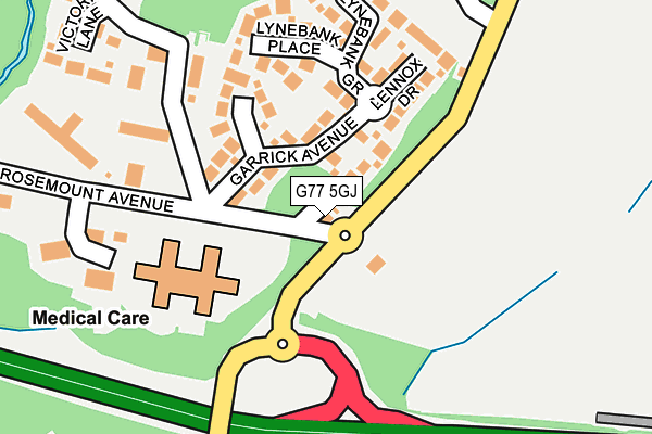 G77 5GJ map - OS OpenMap – Local (Ordnance Survey)