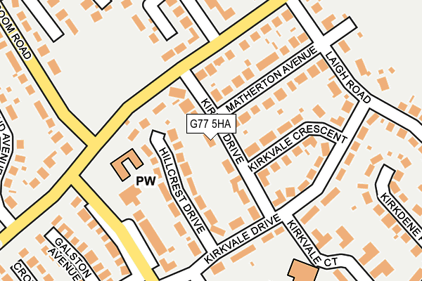 G77 5HA map - OS OpenMap – Local (Ordnance Survey)