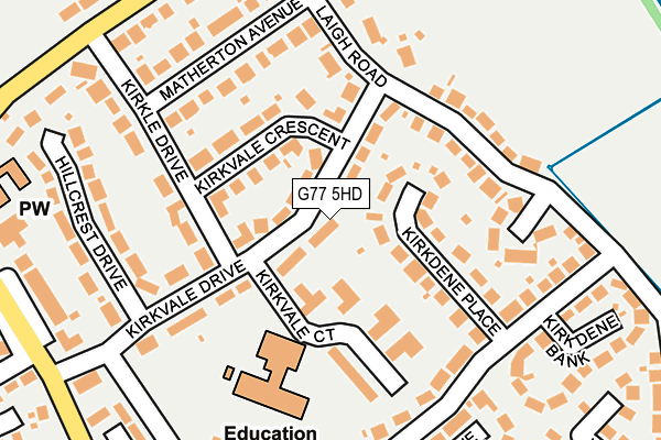 G77 5HD map - OS OpenMap – Local (Ordnance Survey)