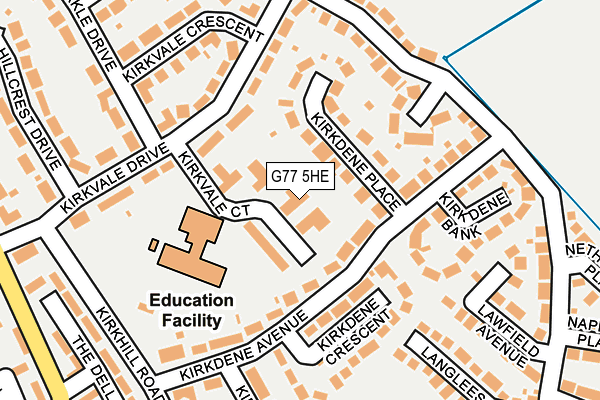 G77 5HE map - OS OpenMap – Local (Ordnance Survey)