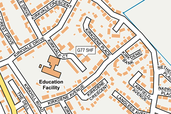 G77 5HF map - OS OpenMap – Local (Ordnance Survey)