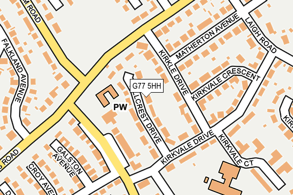 G77 5HH map - OS OpenMap – Local (Ordnance Survey)