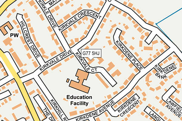 G77 5HJ map - OS OpenMap – Local (Ordnance Survey)