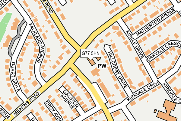 G77 5HN map - OS OpenMap – Local (Ordnance Survey)