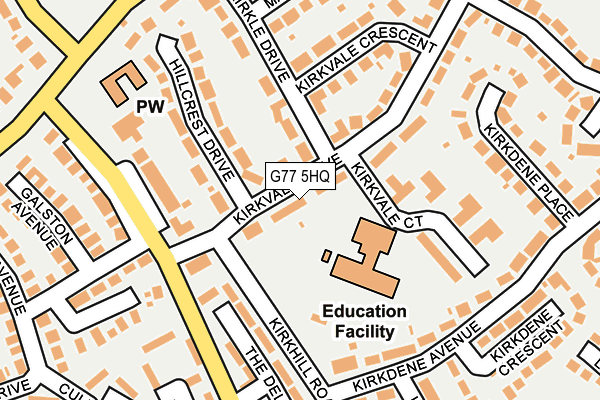 G77 5HQ map - OS OpenMap – Local (Ordnance Survey)