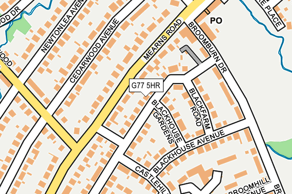 G77 5HR map - OS OpenMap – Local (Ordnance Survey)