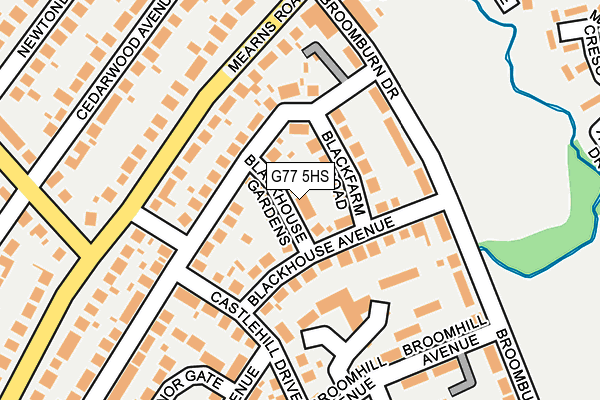 G77 5HS map - OS OpenMap – Local (Ordnance Survey)