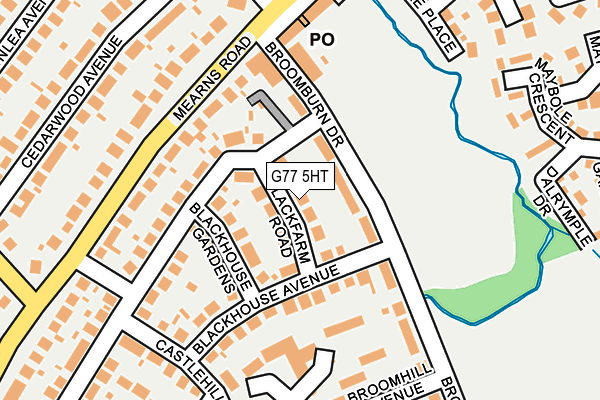 G77 5HT map - OS OpenMap – Local (Ordnance Survey)