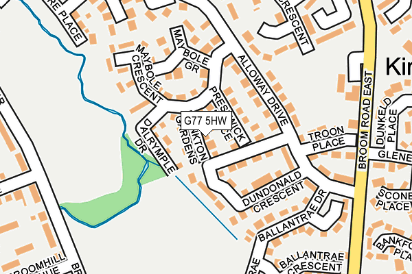 G77 5HW map - OS OpenMap – Local (Ordnance Survey)