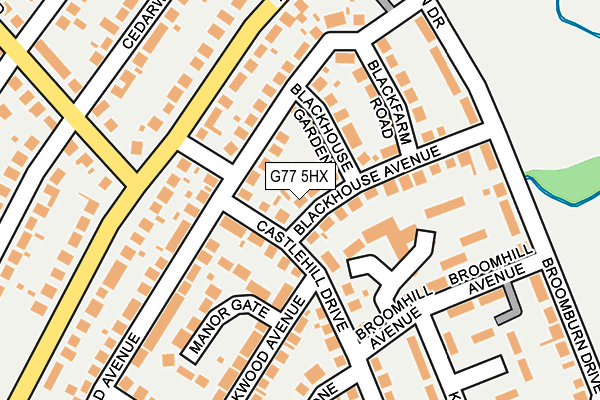 G77 5HX map - OS OpenMap – Local (Ordnance Survey)