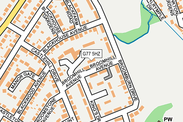 G77 5HZ map - OS OpenMap – Local (Ordnance Survey)