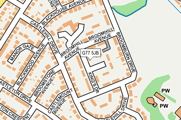 G77 5JB map - OS OpenMap – Local (Ordnance Survey)