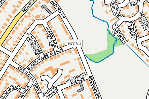 G77 5JJ map - OS OpenMap – Local (Ordnance Survey)