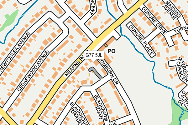 G77 5JL map - OS OpenMap – Local (Ordnance Survey)