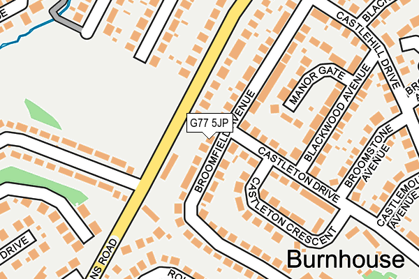 G77 5JP map - OS OpenMap – Local (Ordnance Survey)