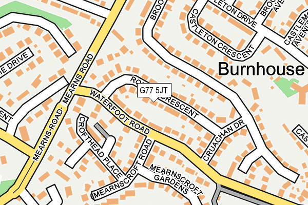 G77 5JT map - OS OpenMap – Local (Ordnance Survey)