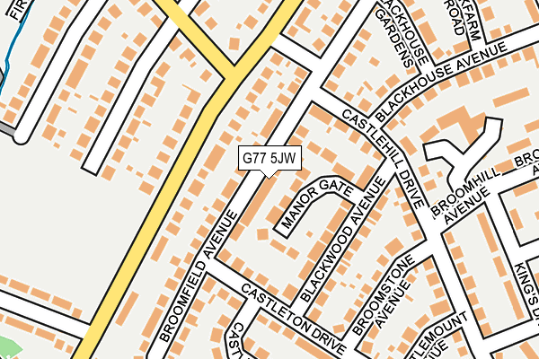 G77 5JW map - OS OpenMap – Local (Ordnance Survey)