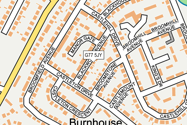 G77 5JY map - OS OpenMap – Local (Ordnance Survey)