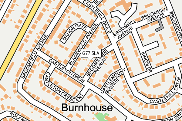 G77 5LA map - OS OpenMap – Local (Ordnance Survey)