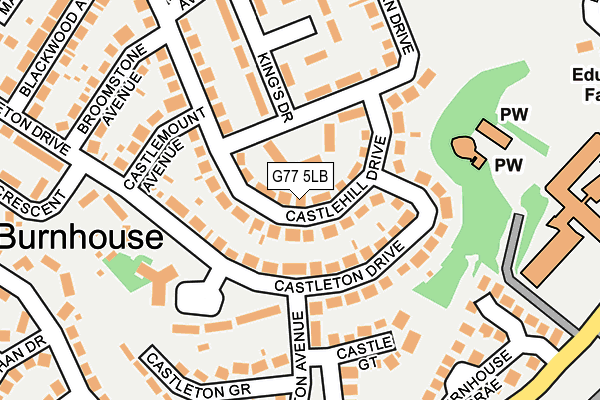 G77 5LB map - OS OpenMap – Local (Ordnance Survey)