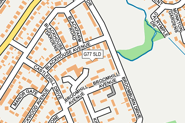 G77 5LD map - OS OpenMap – Local (Ordnance Survey)