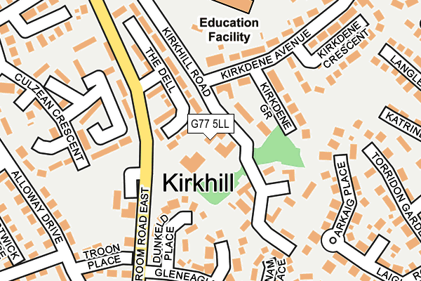 G77 5LL map - OS OpenMap – Local (Ordnance Survey)