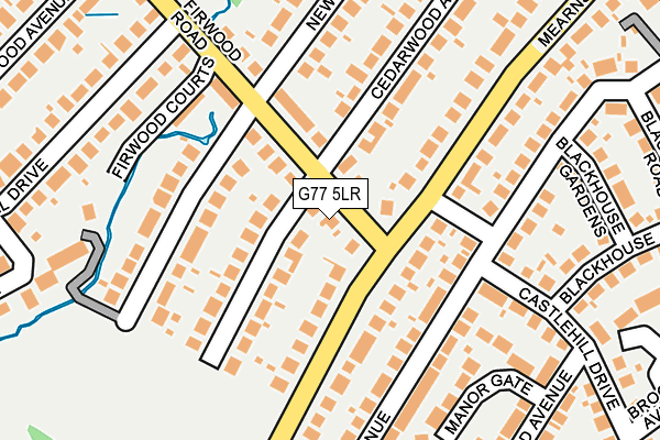 G77 5LR map - OS OpenMap – Local (Ordnance Survey)