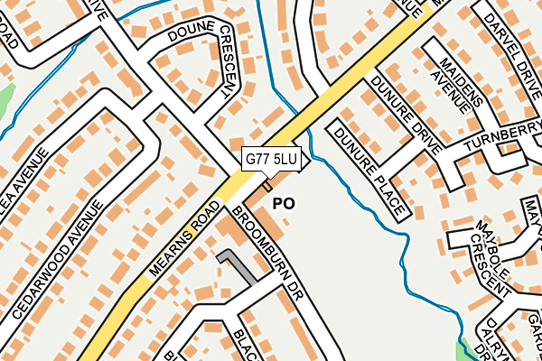 G77 5LU map - OS OpenMap – Local (Ordnance Survey)