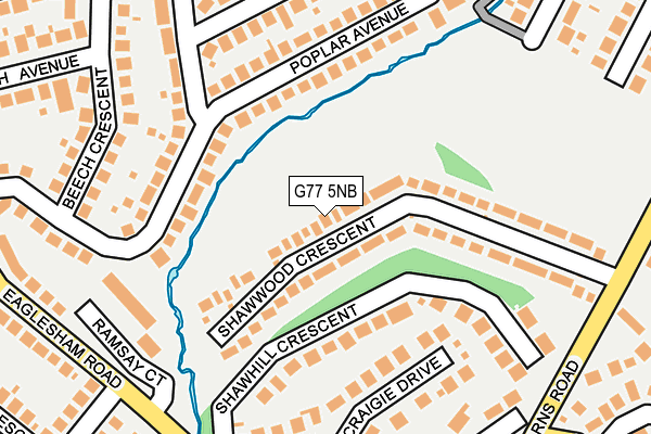 G77 5NB map - OS OpenMap – Local (Ordnance Survey)