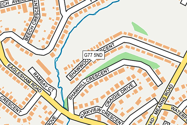 G77 5ND map - OS OpenMap – Local (Ordnance Survey)