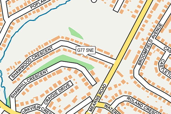 G77 5NE map - OS OpenMap – Local (Ordnance Survey)