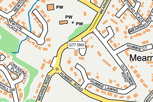 G77 5NH map - OS OpenMap – Local (Ordnance Survey)