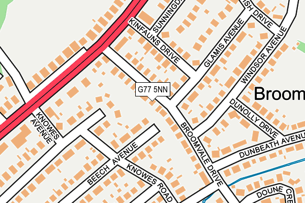 G77 5NN map - OS OpenMap – Local (Ordnance Survey)