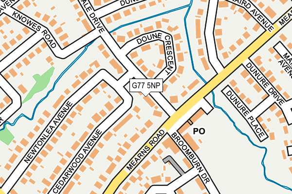 G77 5NP map - OS OpenMap – Local (Ordnance Survey)