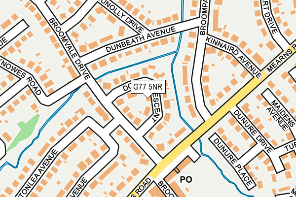 G77 5NR map - OS OpenMap – Local (Ordnance Survey)