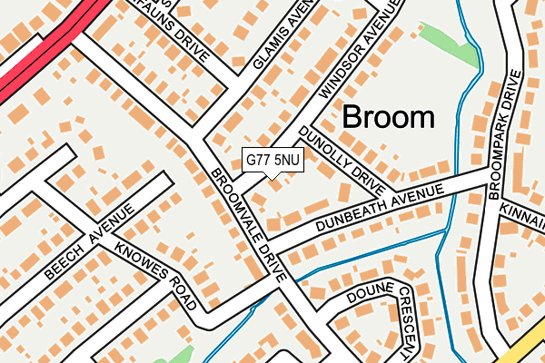 G77 5NU map - OS OpenMap – Local (Ordnance Survey)