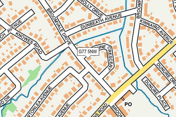 G77 5NW map - OS OpenMap – Local (Ordnance Survey)