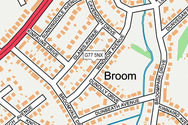 G77 5NX map - OS OpenMap – Local (Ordnance Survey)