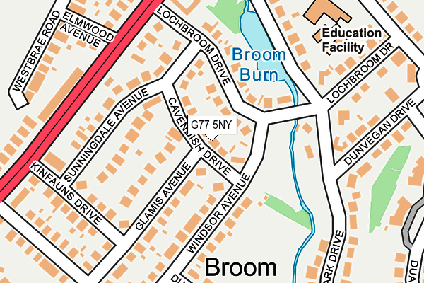 G77 5NY map - OS OpenMap – Local (Ordnance Survey)