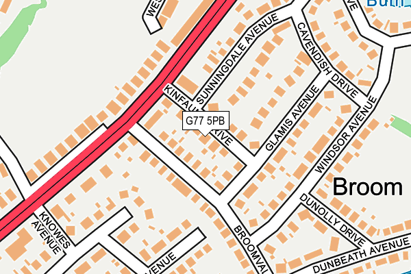 G77 5PB map - OS OpenMap – Local (Ordnance Survey)