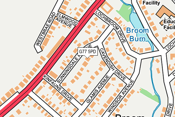 G77 5PD map - OS OpenMap – Local (Ordnance Survey)