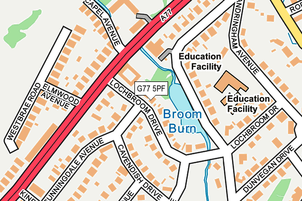 G77 5PF map - OS OpenMap – Local (Ordnance Survey)