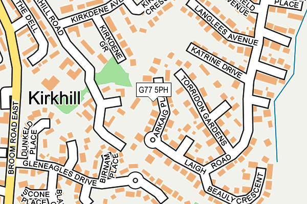 G77 5PH map - OS OpenMap – Local (Ordnance Survey)