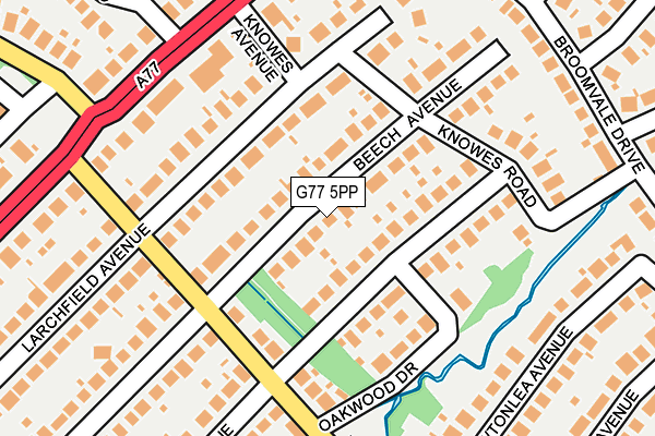 G77 5PP map - OS OpenMap – Local (Ordnance Survey)