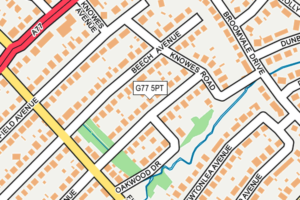 G77 5PT map - OS OpenMap – Local (Ordnance Survey)