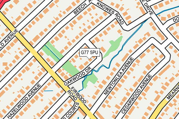 G77 5PU map - OS OpenMap – Local (Ordnance Survey)