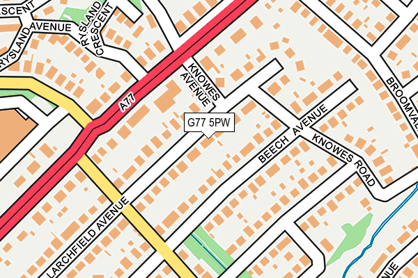 G77 5PW map - OS OpenMap – Local (Ordnance Survey)