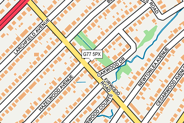 G77 5PX map - OS OpenMap – Local (Ordnance Survey)