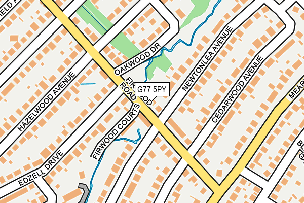 G77 5PY map - OS OpenMap – Local (Ordnance Survey)